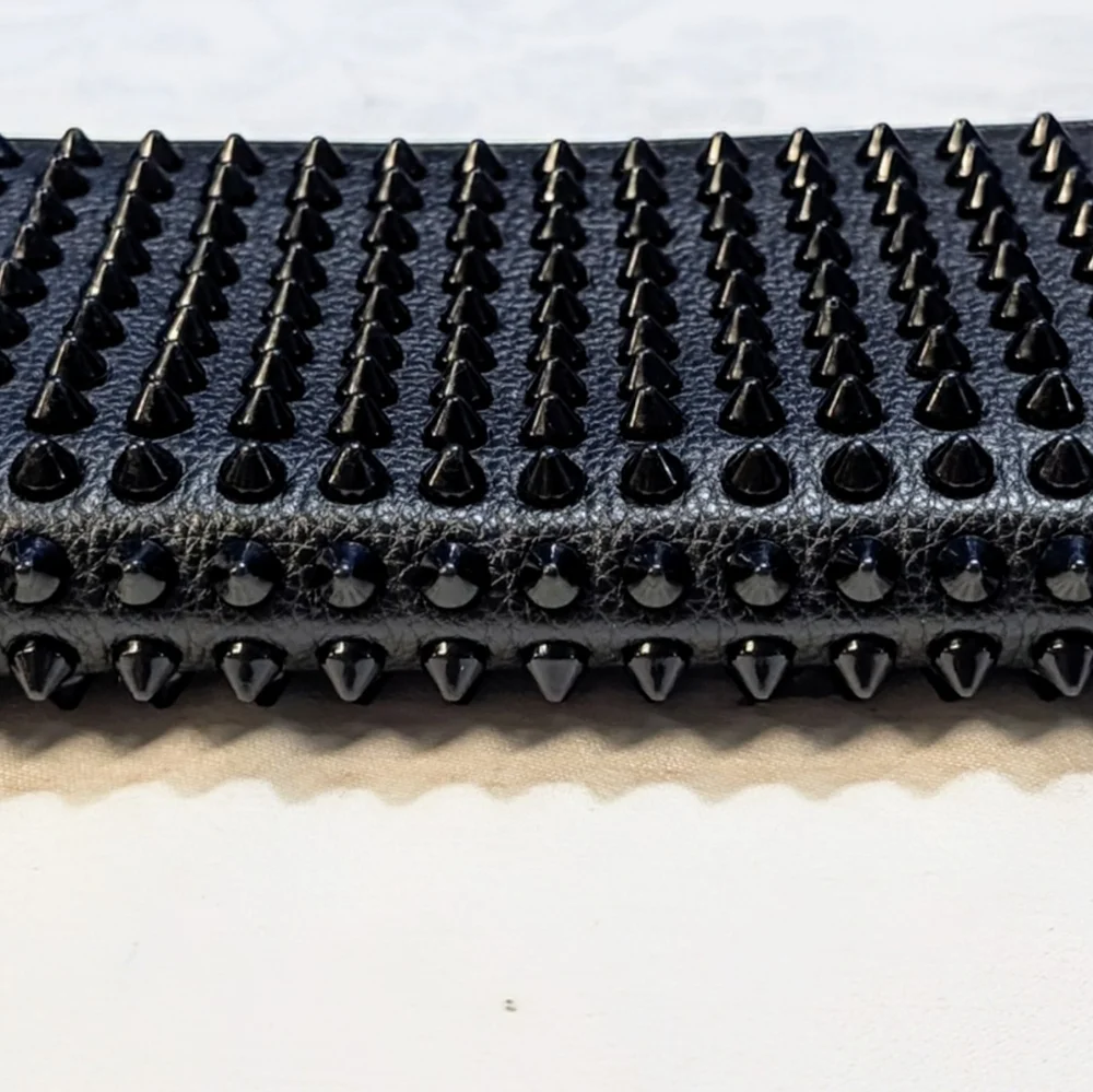 Christian Louboutin Black Spiked Leather Wallet Like New 🔥